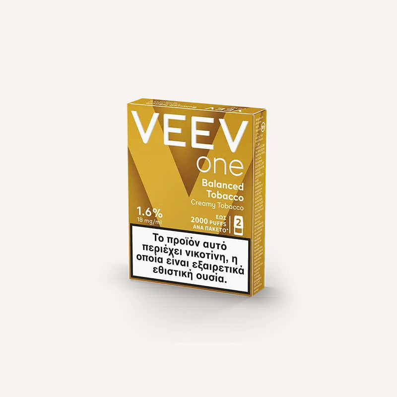 قرون VEEV ONE ذات نكهة التبغ الكريمي المتوازن (2 قرون في كل عبوة)