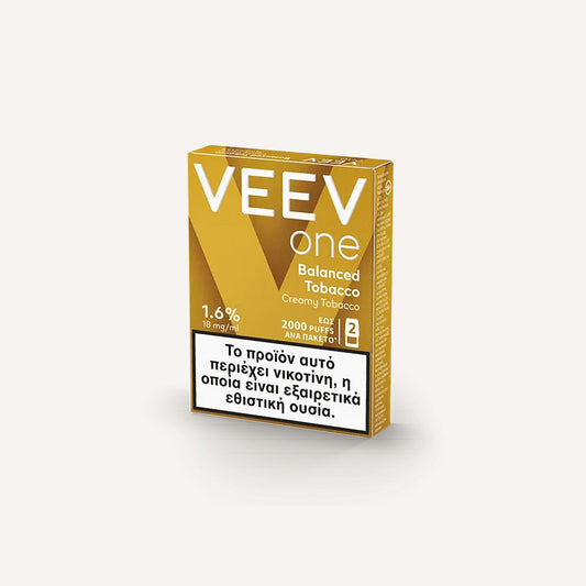 قرون VEEV ONE ذات نكهة التبغ الكريمي المتوازن (2 قرون في كل عبوة)